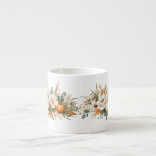 Boho Autumn Floral Arrangement Espresso Cup