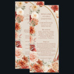 Boho autumn garden spices orange beige program programme<br><div class="desc">Crafted with elegance and attention to detail, the Colourful Bouquet Terracotta Blush Sage Wedding Ceremony program design sets a sophisticated tone for your wedding stationery suite. Featuring a harmonious blend of vibrant colours and delicate floral elements, this design exudes a sense of timeless beauty and romance. Perfect for couples seeking...</div>