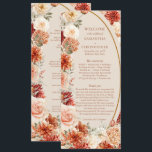 Boho autumn garden spices orange beige program programme<br><div class="desc">Crafted with elegance and attention to detail, the Colourful Bouquet Terracotta Blush Sage Wedding Ceremony program design sets a sophisticated tone for your wedding stationery suite. Featuring a harmonious blend of vibrant colours and delicate floral elements, this design exudes a sense of timeless beauty and romance. Perfect for couples seeking...</div>