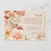 Boho autumn garden spices orange blush details