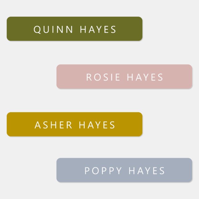 Boho Autumn Name Labels (Group)