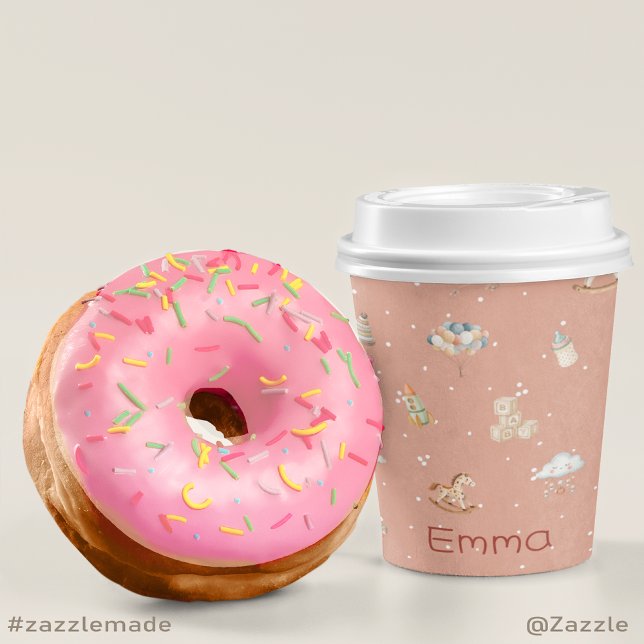 Boho Autumn Personalised Baby Shower Paper Cup (Boho Autumn Personalized Baby Shower Paper Cup)