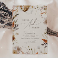 Boho Autumn Wildflower | Beige Casual Wedding