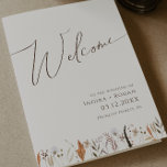 Boho Autumn Wildflower Beige Folded Wedding Programme<br><div class="desc">Introducing our stunning boho autumn wildflower beige folded wedding program, which embraces a simple and modern design reflecting the beauty of nature. Featuring pressed dried fall watercolor flowers and terracotta leaves, it captures the essence of October's burnt orange hues, creating a minimalist yet classic design that exudes warmth and charm....</div>