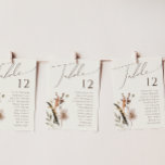 Boho Autumn Wildflower | Beige Table Number Chart<br><div class="desc">Introducing our stunning boho autumn wildflower | beige table number chart, which embraces a simple and modern design reflecting the beauty of nature. Featuring pressed dried fall watercolor flowers and terracotta leaves, it captures the essence of October's burnt orange hues, creating a minimalist yet classic design that exudes warmth and...</div>