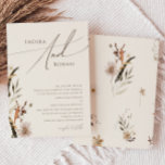 Boho Autumn Wildflower | Beige Traditional Wedding Invitation<br><div class="desc">Introducing our stunning boho autumn wildflower | beige traditional wedding invitation, which embraces a simple and modern design reflecting the beauty of nature. Featuring pressed dried fall watercolor flowers and terracotta leaves, it captures the essence of October's burnt orange hues, creating a minimalist yet classic design that exudes warmth and...</div>