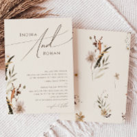 Boho Autumn Wildflower | Beige Traditional Wedding