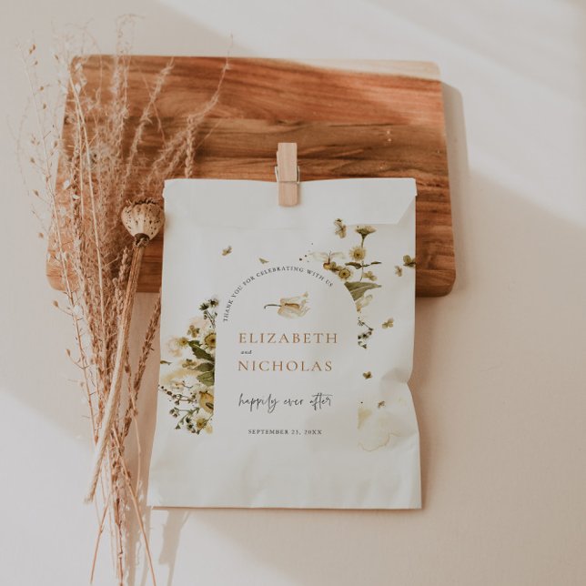 Boho Autumn Wildflower | Botanical Wedding Favour Bags (Creator Uploaded)