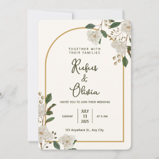 Boho Autumn Wildflower | Botanical Wedding Invitat Invitation