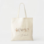 Boho Autumn Wildflower | Bridesmaid Tote Bag<br><div class="desc">Introducing our stunning boho autumn wildflower | bridesmaid tote bag, which embraces a simple and modern design reflecting the beauty of nature. Featuring pressed dried fall watercolor flowers and terracotta leaves, it captures the essence of October's burnt orange hues, creating a minimalist yet classic design that exudes warmth and charm....</div>