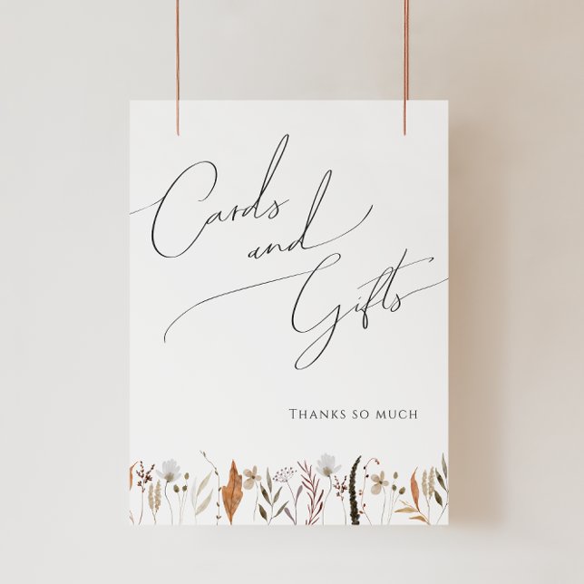 Boho Autumn Wildflower | Cards and Gifts Sign (Creator Uploaded)
