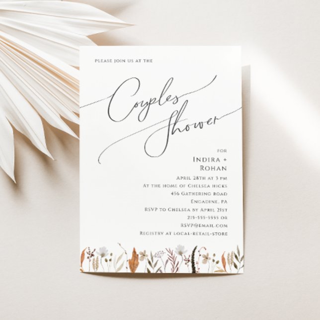 Boho Autumn Wildflower | Couples Shower Invitation (Creator Uploaded)