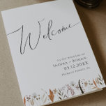 Boho Autumn Wildflower | Folded Wedding Program Programme<br><div class="desc">Introducing our stunning boho autumn wildflower | folded wedding program, which embraces a simple and modern design reflecting the beauty of nature. Featuring pressed dried fall watercolor flowers and terracotta leaves, it captures the essence of October's burnt orange hues, creating a minimalist yet classic design that exudes warmth and charm....</div>