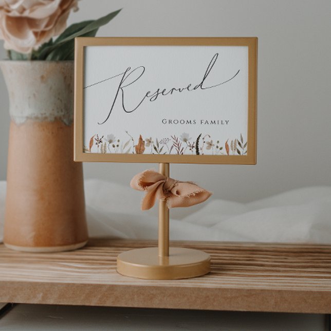 Boho Autumn Wildflower | Reserved Sign (Creator Uploaded)