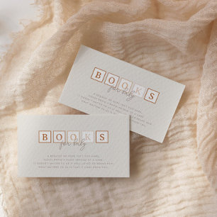 Boho Baby Blocks Terracotta Books for Baby Enclosure Card