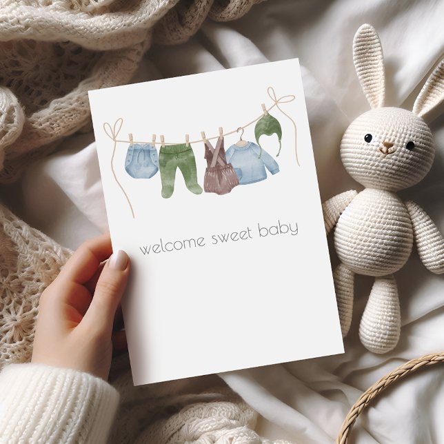 Boho Baby Boy Congratulations Card (Creator Uploaded)