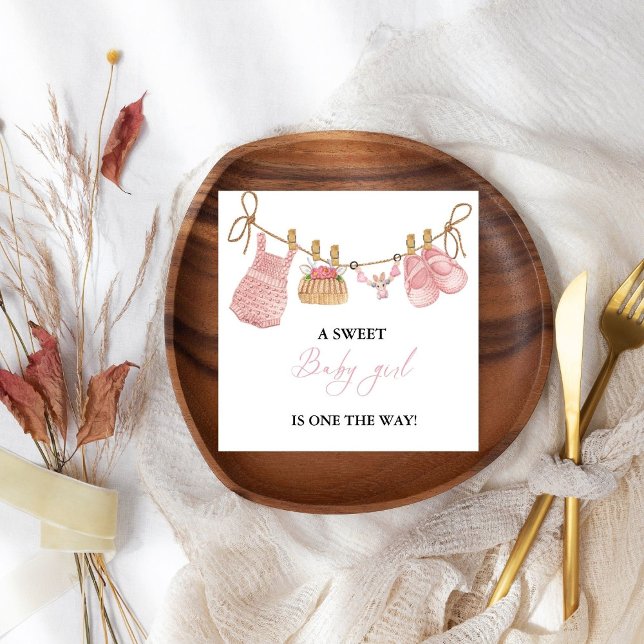 Boho Baby Clothes Baby Shower Book Request Napkin (Creator Uploaded)