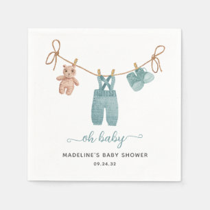 BOHO Baby Clothes Boy Baby Shower  Napkin
