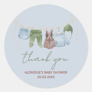 Boho baby clothes sweet baby boy baby shower classic round sticker
