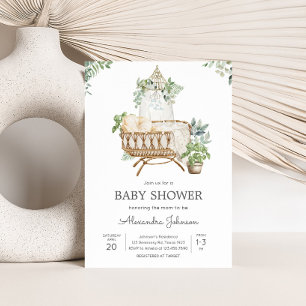 Boho Baby Crib Baby Shower Invitation