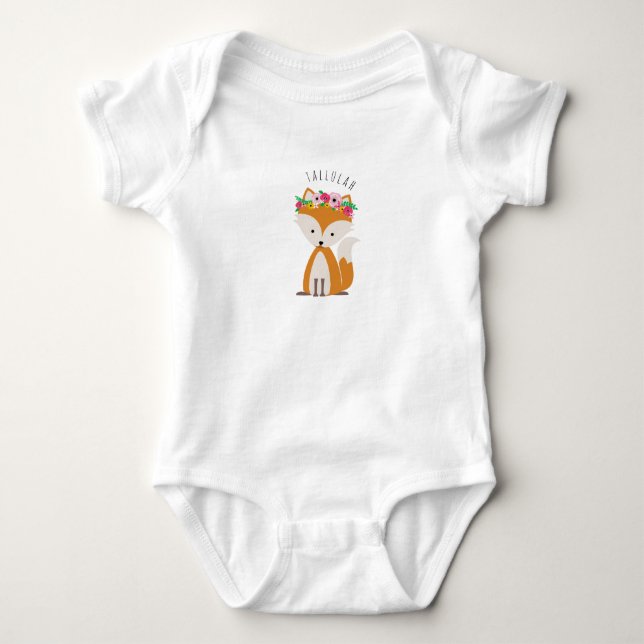 Boho Baby Fox Personalised Bodysuit (Front)