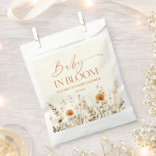 Boho Baby In Bloom Wildflower Baby Shower Favour Bags