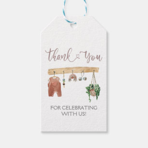 BOHO BABY SHOWER, BABY SHOWER, OH BABY INVITATION GIFT TAGS