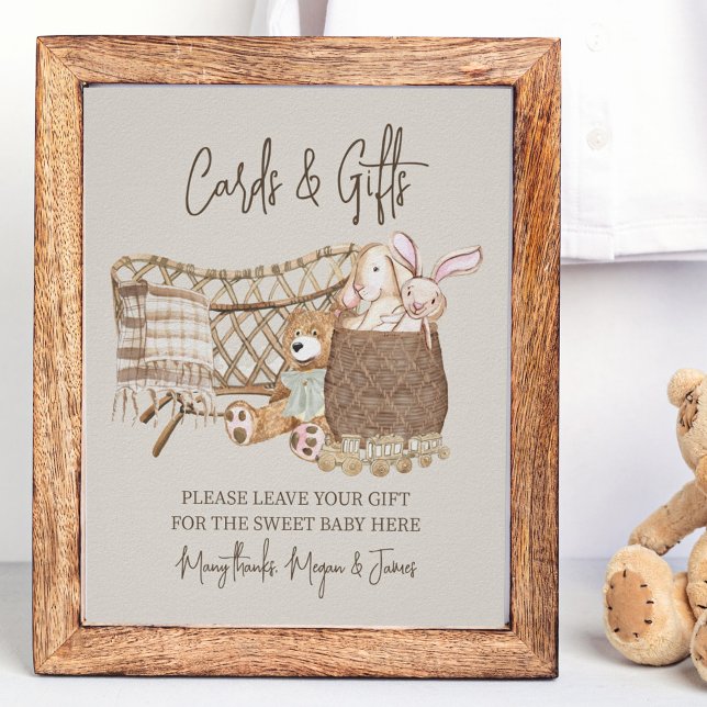 Boho Baby Shower Cards and Gifts Nursery Theme Poster (Creator Uploaded)
