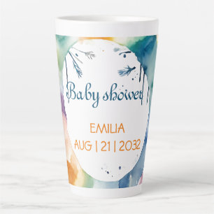 Boho Baby Shower Coffee Mug - Customisable Latte 