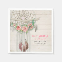 BOHO Baby Shower Feathers Dream Catcher Macrame