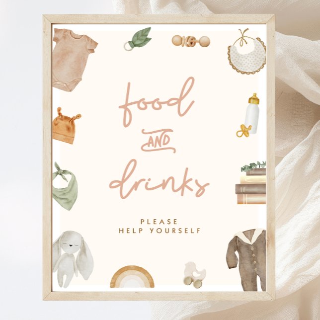 Boho Baby Shower Food & Drinks Sign (Creator Uploaded)