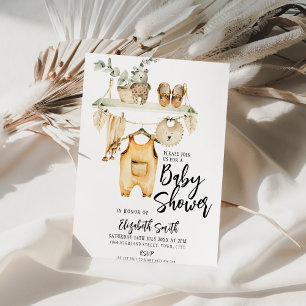 Boho Baby Shower Gender Neutral  Invitation