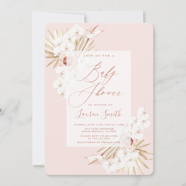 Boho Baby Shower Invitation (Front)