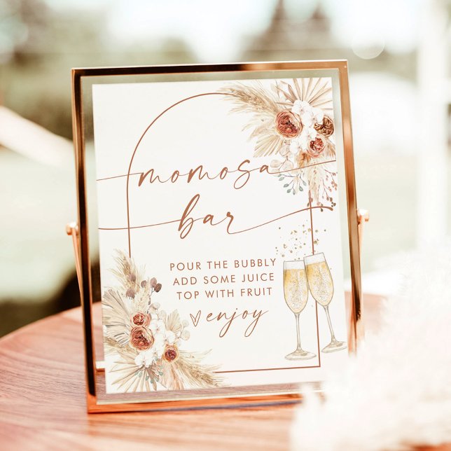 Boho Baby Shower Momosa Bar Sign, Pampas Grass Poster (Creator Uploaded)