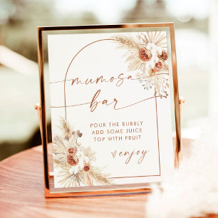 Boho Baby Shower Mumosa Mimosa Bar Sign