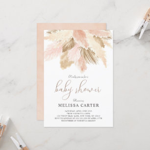 Boho Baby Shower Neutral Spring Party Invitation