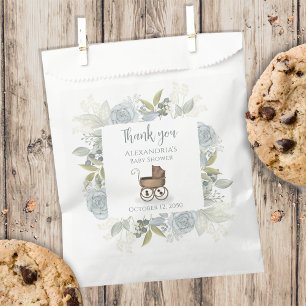 Boho Baby Shower Thank You Floral Vintage Rose Favour Bags