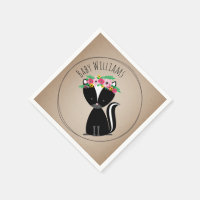 Boho Baby Skunk Baby Shower Napkins