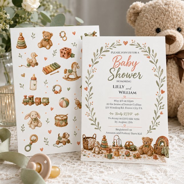Boho Baby Toys Shower Invitation (Creator Uploaded)