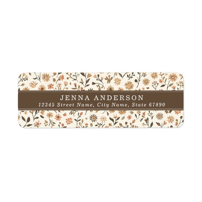 Boho Background Address Label (Front)