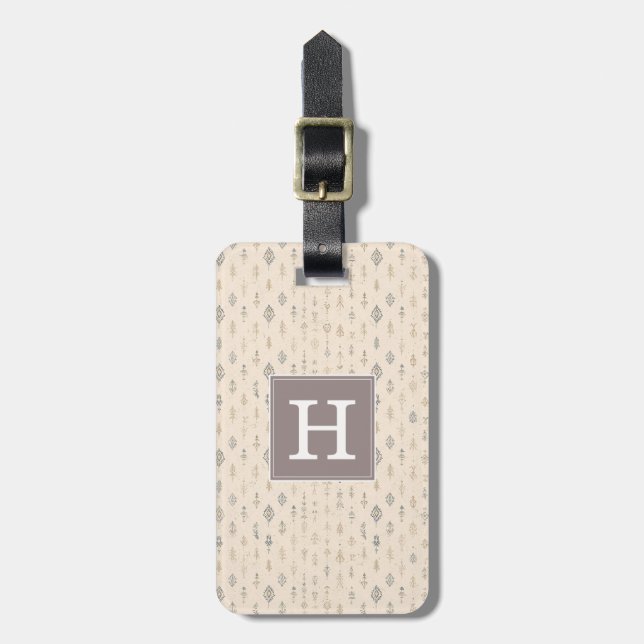 Boho Background Luggage Tag (Front Vertical)
