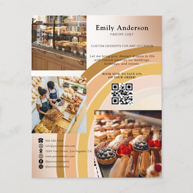 Boho Bakery Flyer | Book your next appointment (Front)