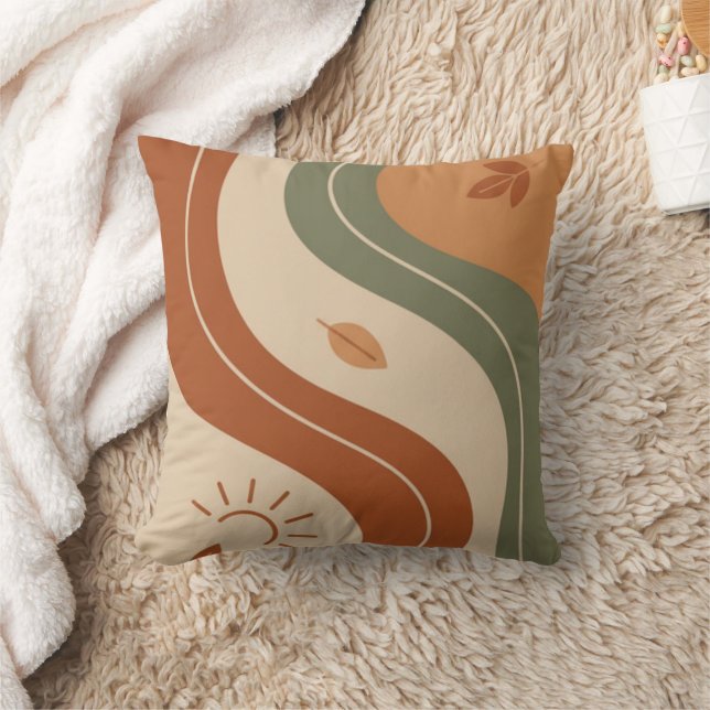 Boho Balance & Calm Decorative Pillow | Burnt  (Blanket)