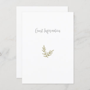 Boho Bamboo Botanical Leaf Soft Elegant Greenery Enclosure Card