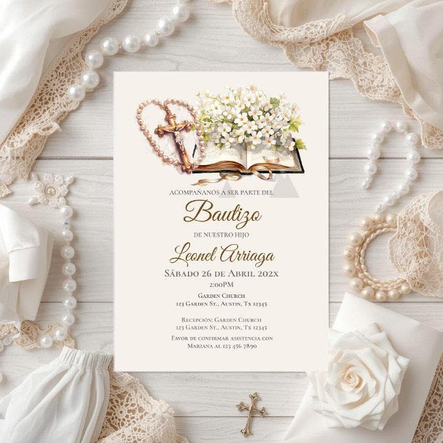  Boho Baptism  Invitation (Creator Uploaded)