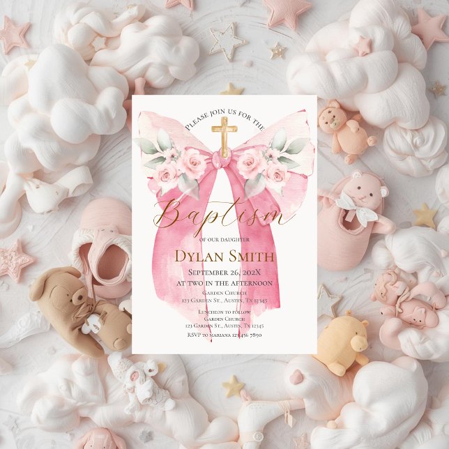 Boho Baptism  Invitation (Creator Uploaded)