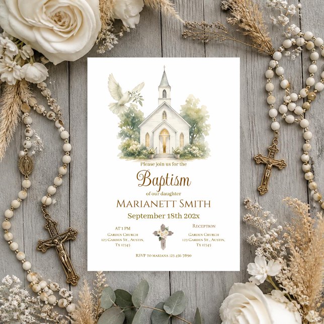 Boho Baptism  Invitation (Creator Uploaded)