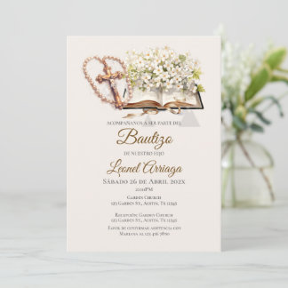 Boho Baptism Invitation