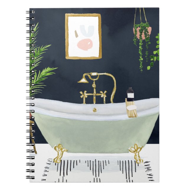 Boho Bath I Notebook (Front)