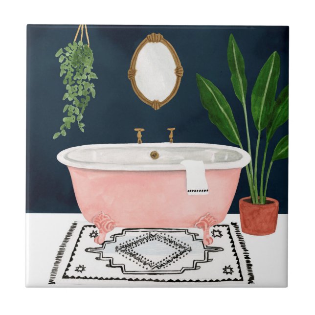 Boho Bath II Tile (Front)